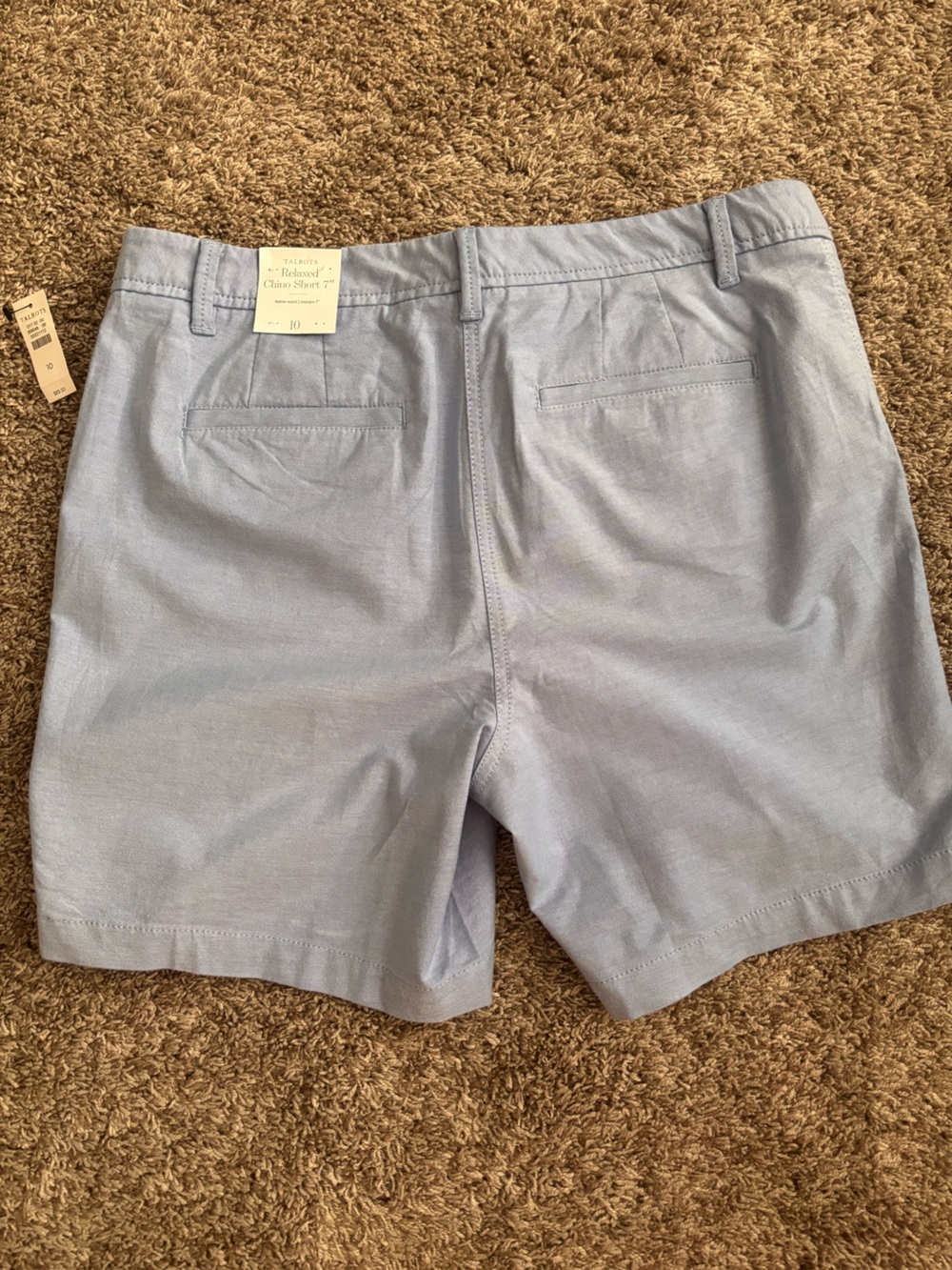 Relaxed Cotton Chino Shorts – NWT – Size 10 – Light Blue - Picture 5 of 8